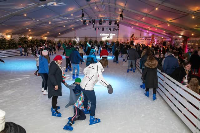 The packed ice rink in Aylesbury last year, Rebecca Fennell Photography