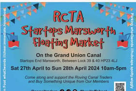 RCTA Floating Market ,.Grand Union canal towpath at Marsworth Reservoir, Tring, Bucks
