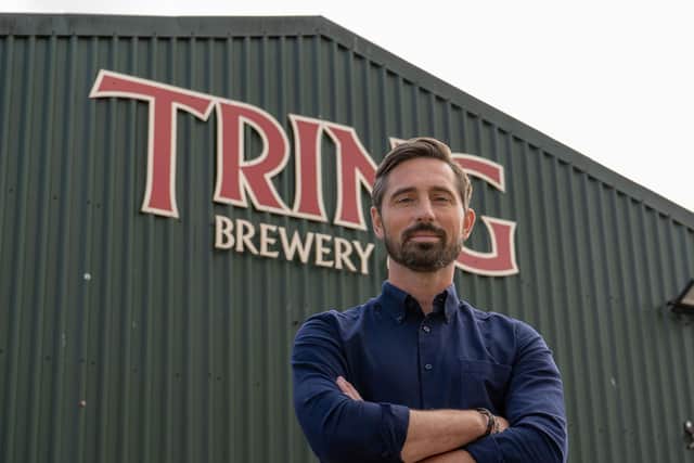 Former Watford striker, Tommy Smith, at Tring Brewery