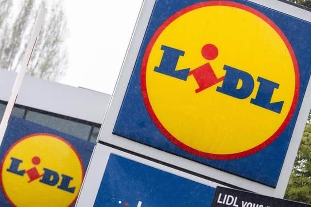 Lidl logo stock photo (Photo by Loic Venance /AFP via Getty Images)