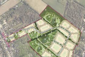 An aerial view of what the site could look like Image: Hallam Land