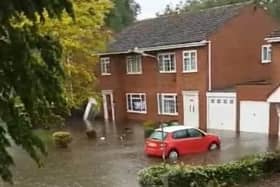 A flooded Buckingham estate on Monday