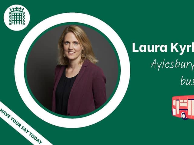 Logo for Laura Kyrke-Smith MP's Aylesbury constituency bus survey