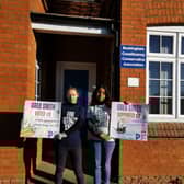 parents protesting in Winslow
