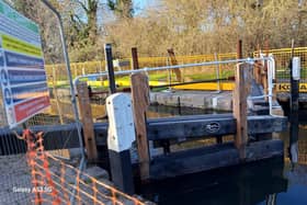 New lock gates: Work continues at Locks 42, 43 and 44 on the Grand Union Canal.