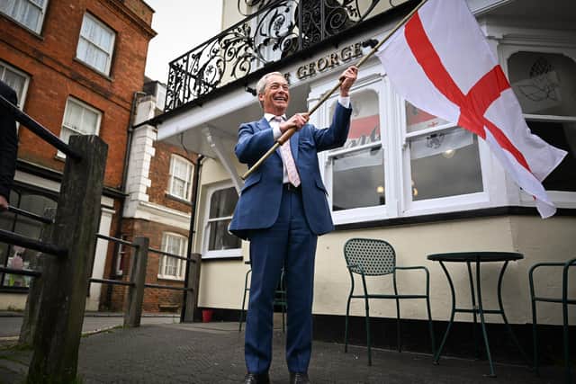 Nigel Farage in Winslow. Photo from Stuart Mitchell