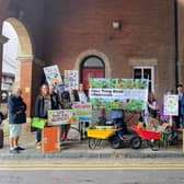 Tring Road Allotments members held a peaceful protest in Aylesbury town centre