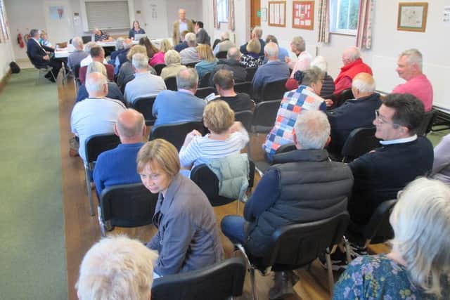 Residents filled the village hall