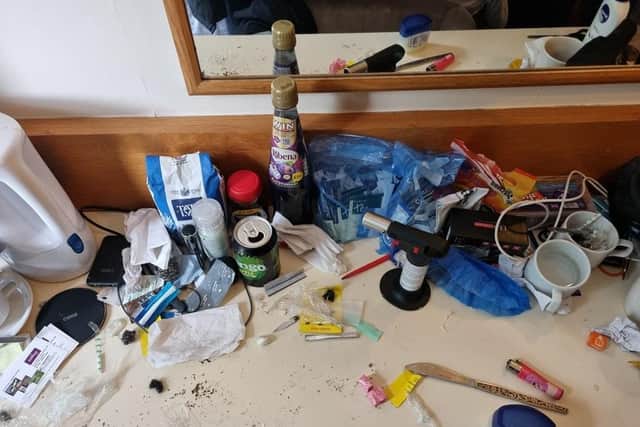 The drugs paraphernalia, confiscated by Thames Valley Police
