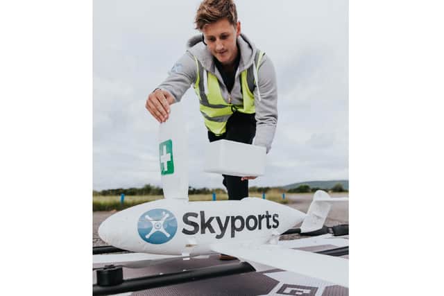 Skyports drone at Westcott Venture Park