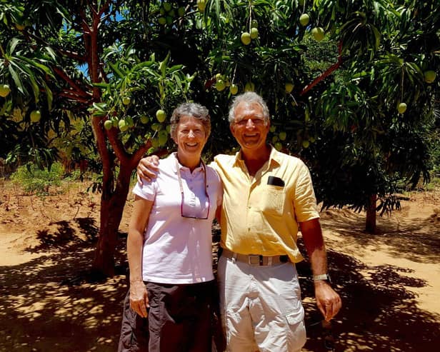 Liz and Geoff in Malawi visiting projects