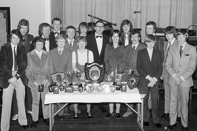 Mansfield Table Tennis League's presentation night in 1972