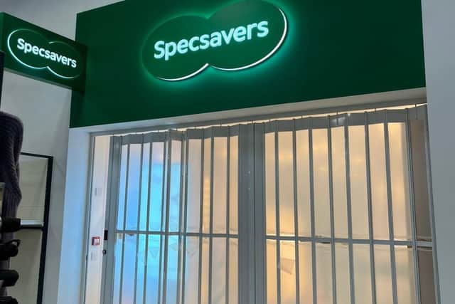 The new store front at Specsavers Aylesbury