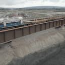 An aerial view of the HS2 track works in Aylesbury