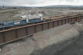 An aerial view of the HS2 track works in Aylesbury