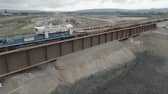 An aerial view of the HS2 track works in Aylesbury