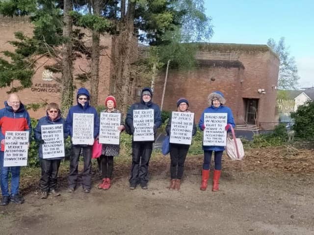 Campaigners braved the cold weather in Aylesbury