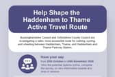 A consultation is taking place on options for an active travel route between Haddenham and Thame