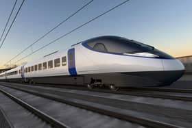 Artist's impression of an HS2 train