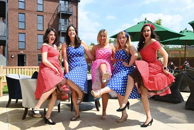Gentian Place Staff and Palma Violets During their 1950s Event