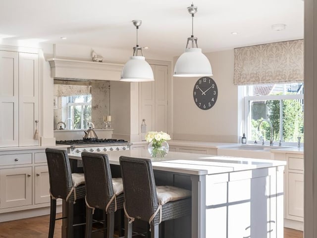 A Martin Moore kitchen with panoramic dining room is among the features of the property in Little Tring