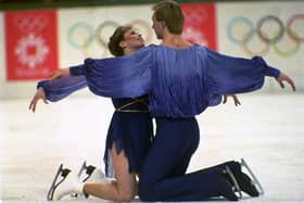 Finest hour: Britain's Jayne Torvill and Christopher Dean perform their "Bolero" ice dancing routine to win gold at the Winter Olympics in Sarajevo, on February 14, 1984.