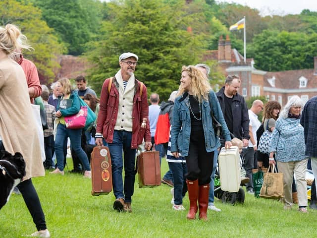 Some buyers at The Great Antique &amp; Vintage Car Boot Fair, Stonor Park
