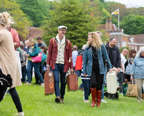 Some buyers at The Great Antique &amp; Vintage Car Boot Fair, Stonor Park