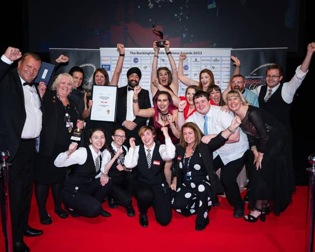 Aylesbury's Waterside Theatre team celebrate their awards. Photo: AWT/ATG