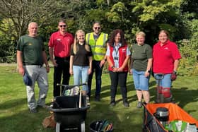 The British Garden Centres team supporting Greenfingers and St Andrew’s Hospice with volunteer day