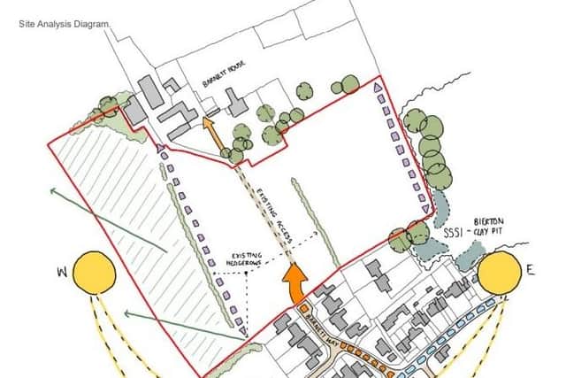 The site plan submitted to Bucks Council