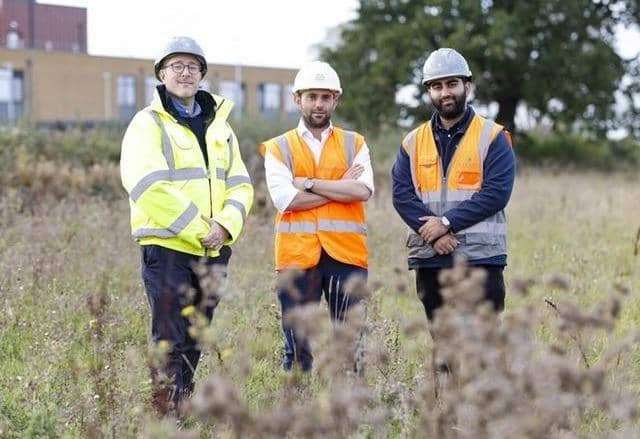 Barratt Homes staff marking the official handover, photo from Matt Reading
