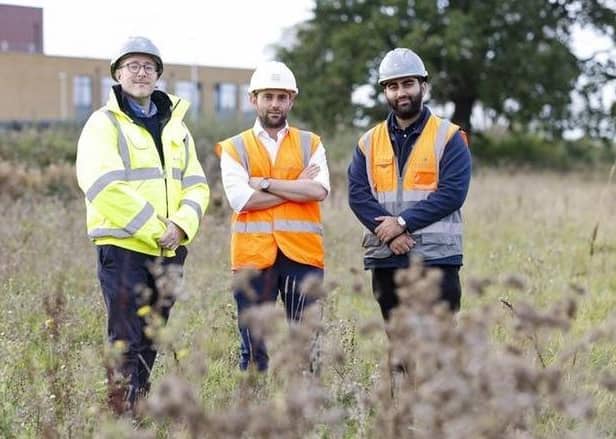Barratt Homes staff marking the official handover, photo from Matt Reading