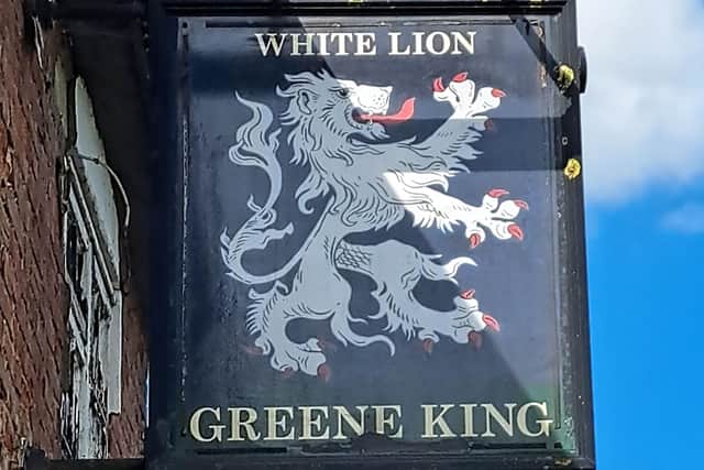 Lion Building Sign MARSWORTH: White Lion roars again!