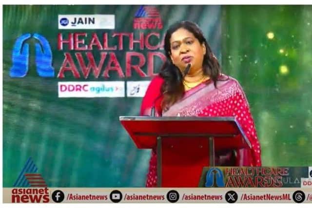 Asha Mathew at the Asianet News Health Care Awards 2025