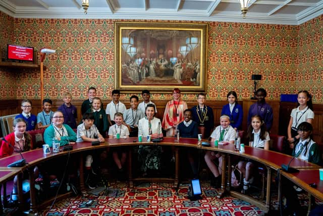 Budding politicians from Green Ridge Primary Academy.