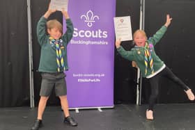 Cub Scouts with their awards