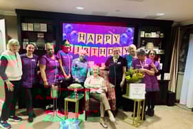 Jean Davidson who lives at Care UK’s Cuttlebrook Hall, on Stock Road, celebrated her 96th birthday on 1st January
