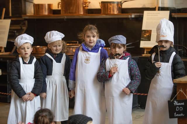 Westcott pupils in the kitchens at Waddesdon