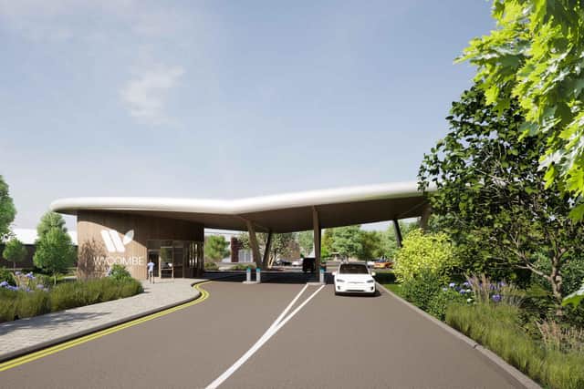 An artist's impression of the main entrance