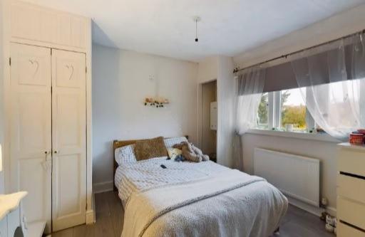 One of four bedrooms in the home