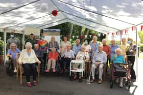Residents and staff at Bartlett Care Home