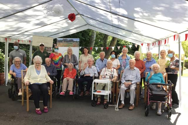 Residents and staff at Bartlett Care Home