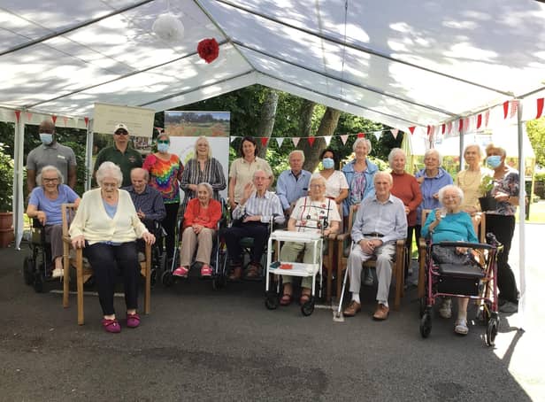 Residents and staff at Bartlett Care Home