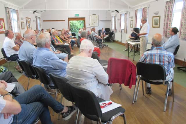 The residents' meeting in Maids Moreton Village Hall