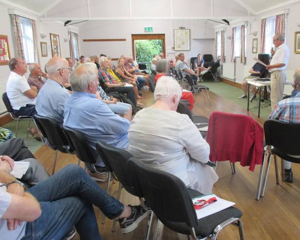 The residents' meeting in Maids Moreton Village Hall
