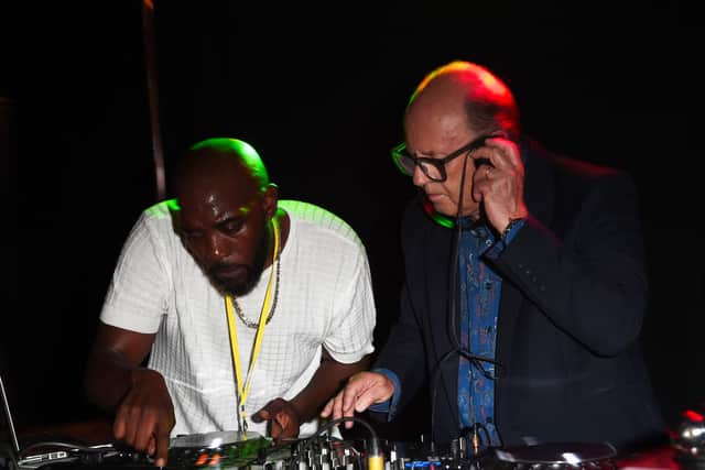 Seani B with David Rodigan, he'll performing at the Aylesbury restaurant  (Photo by Eamonn M. McCormack/Getty Images for STUDIOCANAL)