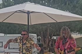 Andy Gray left, alongside his musical partner Tim Holmes, together they make up Juke Joint Blues