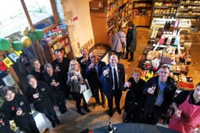 Mp Greg Smith and Buckingham councillors celebrate Boycott Farm Shop's 15th Birthday. 