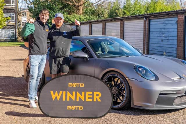 Sean won the luxury vehicle